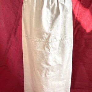 White leather maxi skirt, M